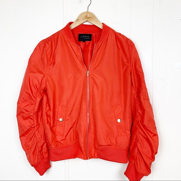 INSO Jackets & Blazers - Inso collection orange bomber jacket